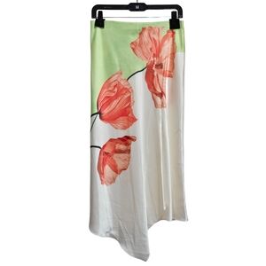 Alice + Olivia Skirt Harmony Drapey Slit Asymmetric 10 Dream Life Sharp Green 💐